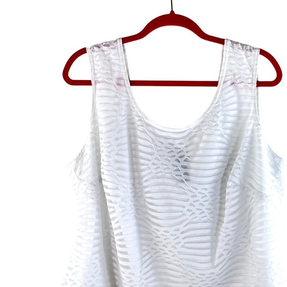 K Woman Collection 2-Piece Zipper Jacket and Tank Top Size 20W White - Picture 3 of 14